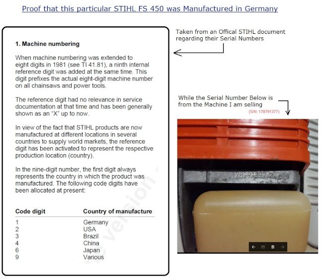 Stihl Serial Number Year Made