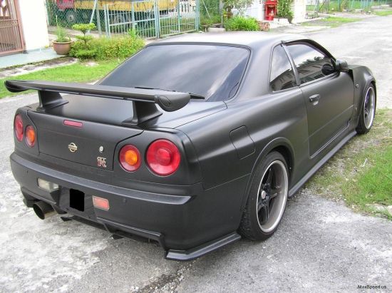 Nissan skyline r34 matte black #9