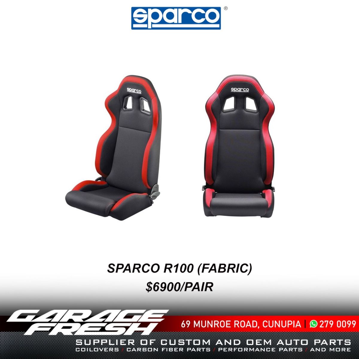 Sparco R100 Bucket Seat (Road Legal)
